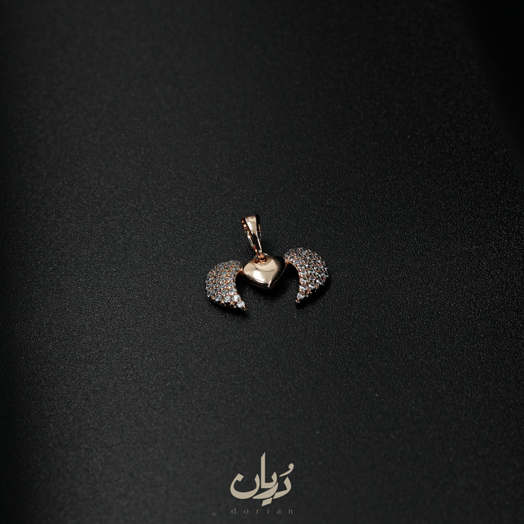 آویز گردن قلب بال دار